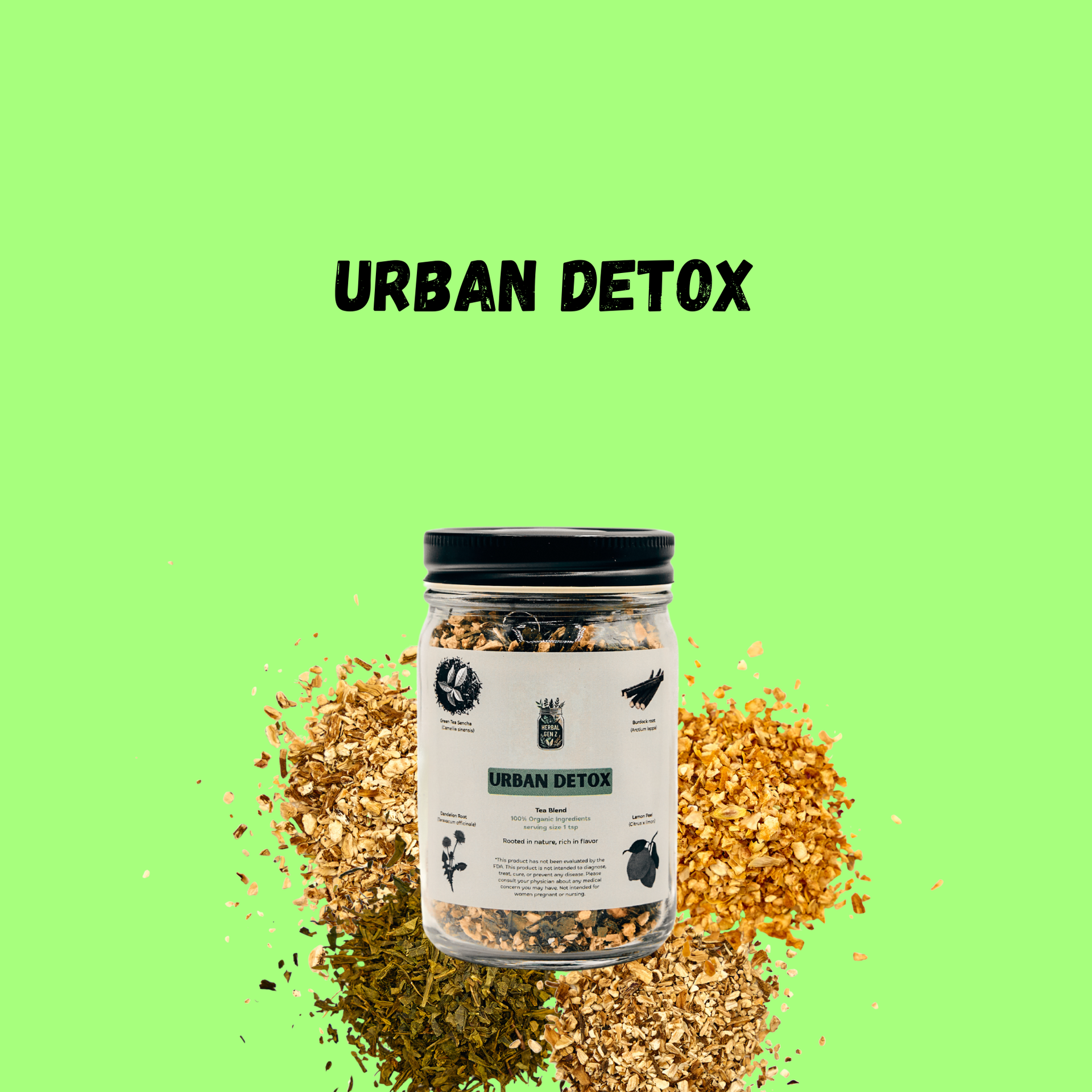 Urban Detox Tea | Organic Green Tea Detox Blend | Herbal GenZ